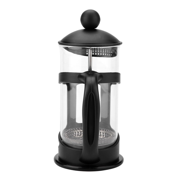 Kätevä ruostumattomasta teräksestä valmistettu lasinen kahvipannu French Press -keitin kotiin tai toimistoon (350 ml)