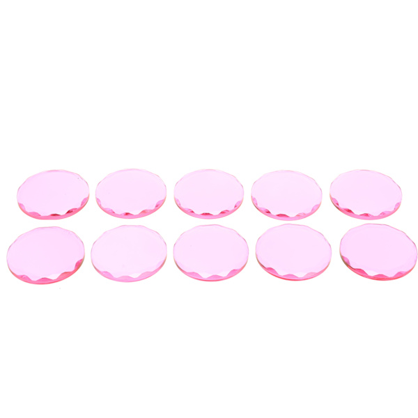 10 st Runda glasögonfransar självhäftande limpallhållare för ögonfransförlängningsympning Rosa