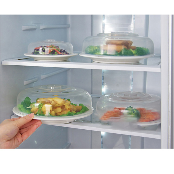 Mikrobølgeovnsdæksel Transparent PP-materiale Madskærm Grip Design Sikker Sund Mikrobølgeovnsstænkskærm Medium Størrelse 17 cm