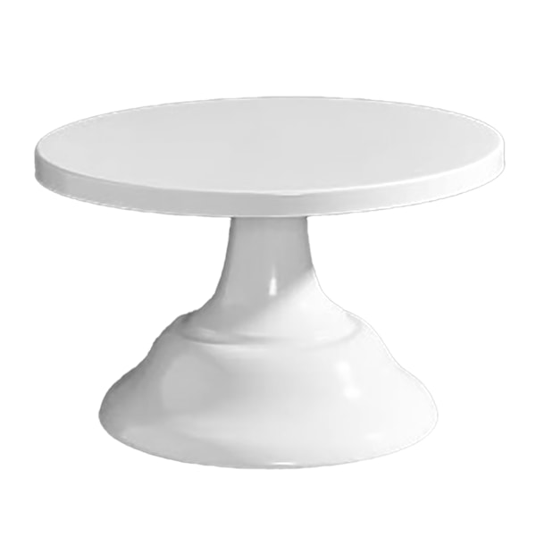 Metall kakefat Europeisk stil Anti-skli rund kakefat for bryllup fester Jubileum Liten Hvit