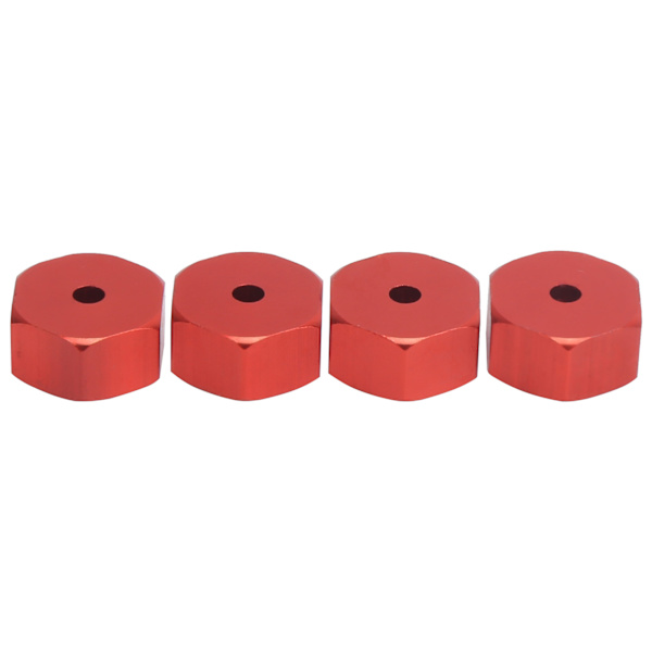 4st 5 mm till 12 mm kombinerhjulsnav Hexadapter tillbehör för WPL D12 1/10 RC TrucksRed