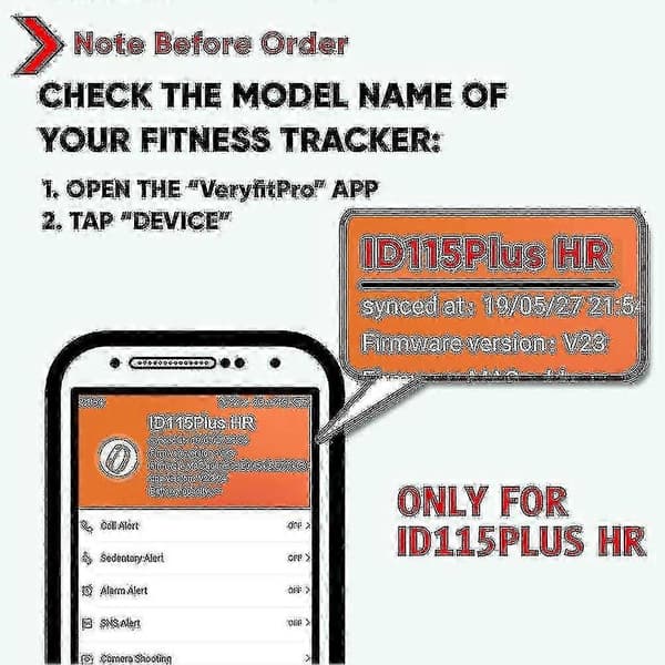 Veryfit Pro ID115Plus HR erstatningsarmbånd - Sæt med 2 - Fitnesstracker Smartwatch [LD] red