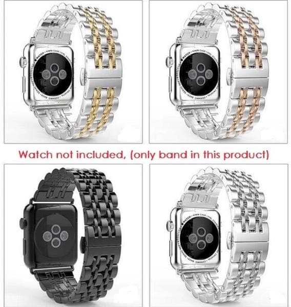 Kompatibel med Apple Watch 42mm - Stilren stållænke Metall