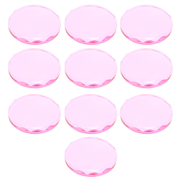 10 st Runda glasögonfransar självhäftande limpallhållare för ögonfransförlängningsympning Rosa