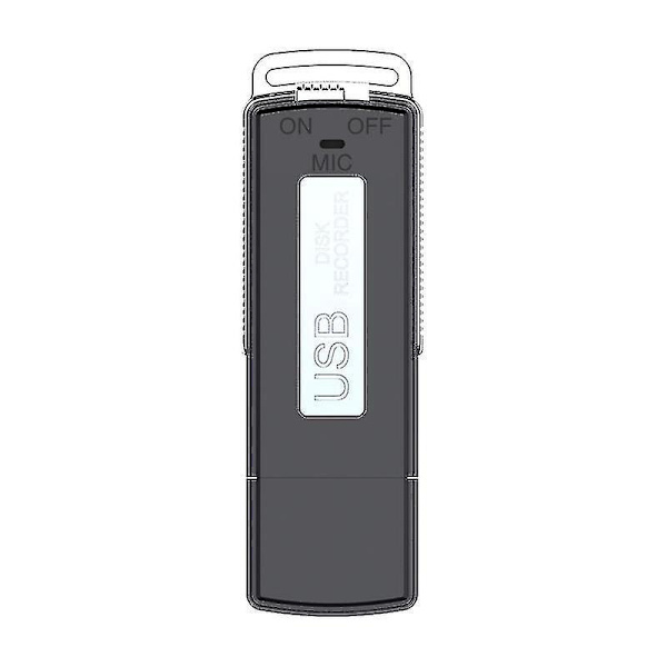 Sort Mini USB Keylogger med 240 Timers Optagelse, En-Knap Strømafbrydelse - Lige Stik U Disk Optager