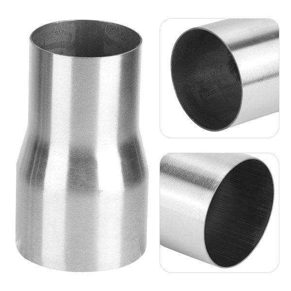 Universal rustfrit stål udstødningsrørskontakt Røradapter Reducer Modificeret del 63MM / 76MM