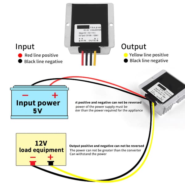 DC-DC Step Up -muunnin 5 V - 12 V 10 A 120 W Boost-virtalähdemoduuli