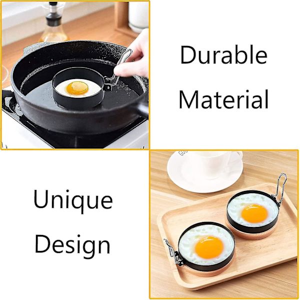 Rostfritt stål nonstick stekt äggform set