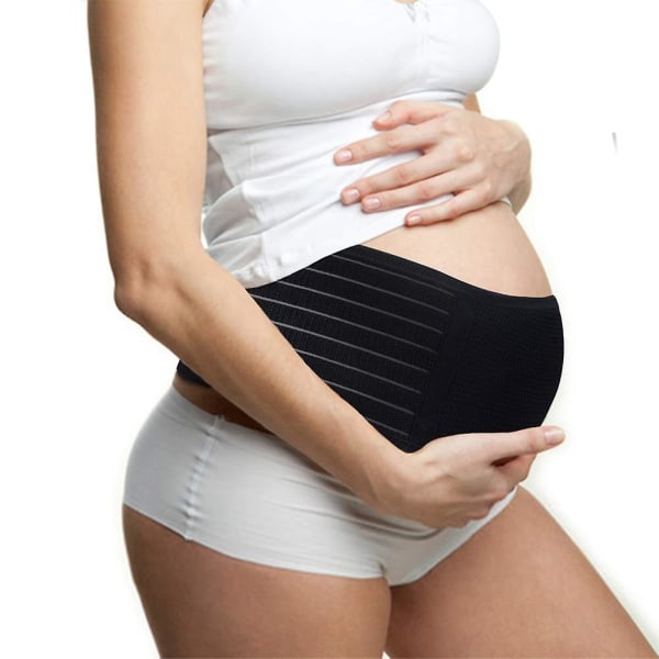 Graviditetsstödbälte, Magbälte Graviditetsbälte, Magband, stöder midja, rygg och mage Black L