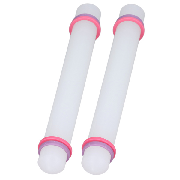 2 stk Plastkjevle Trygg Holdbar Robust Plast Non-stick Overflate Bred Applikasjon Liten Kjevle