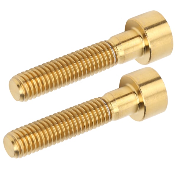 2st M6x30mm Cykelstyre Stambultar Mountain Road Bike Cykel Headset Kepsskruvar Guld