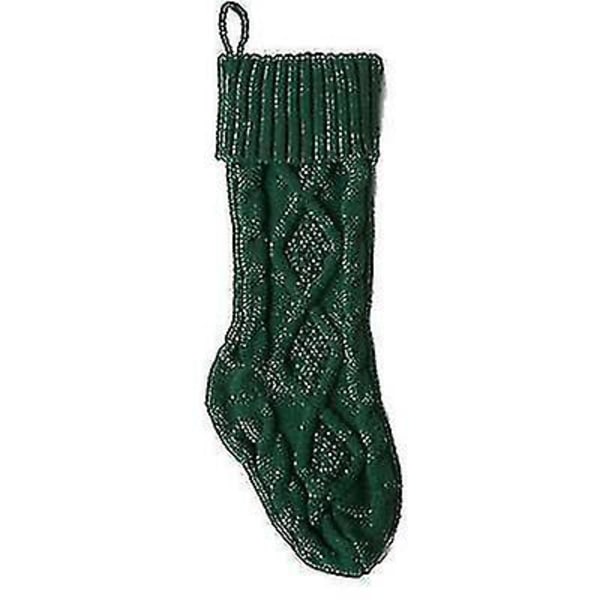 Heklet kabelstrikk julestrømper 18' hengende sokker