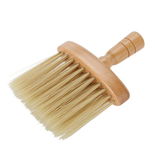 Nacke Ansikte Duster Borste Salong Hårrengöring Trä Sweep Brush Hårklippning Frisörverktyg