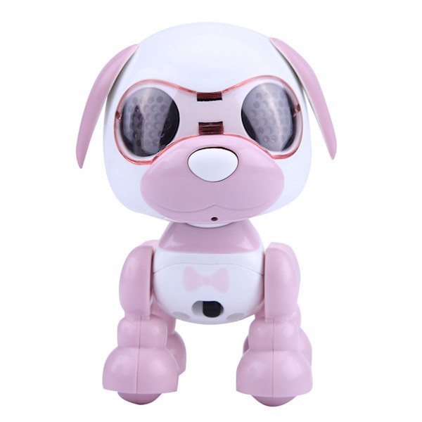 Robot Hund Kæledyrslegetøj Smart Kids Interaktiv Gående Lyd Hvalp LED Optagelse Uddannelsesmæssig Gave (Rosa)