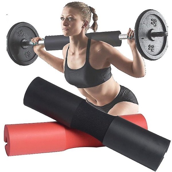 45*10 cm skumvægtstangspude Nakkebeskyttelse Skulderryg Beskyttende pude til sport squat Fitness vægtløftning Polstret træningsudstyr Red