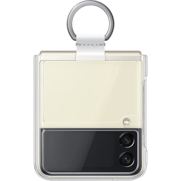 Kirkas case Galaxy Z Flip 3:lle, jossa on läpinäkyvä rengas