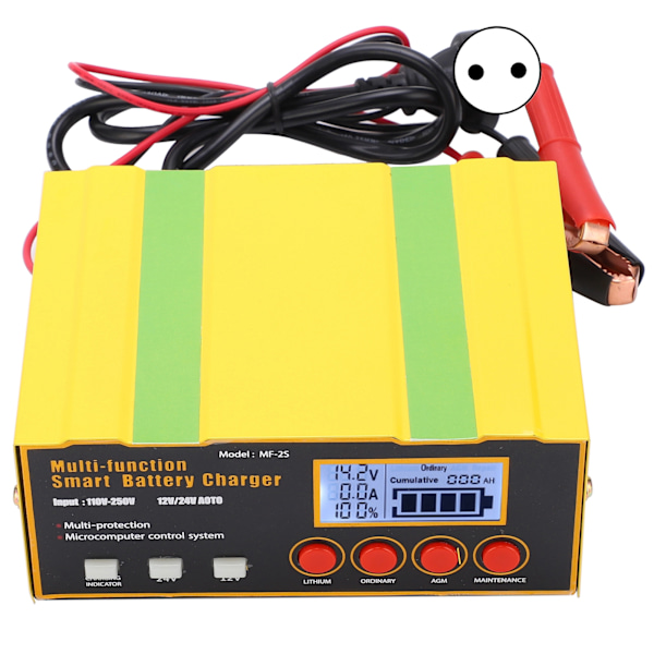 Batterilader Multifunktionel Automatisk Universal Smart Strømforsyning til Bil MF‑2S AC250VEU-stik