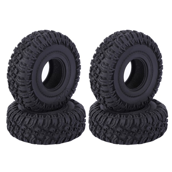 4PCS Black 1.9inch Rubber Tire With Bead RC Car Model Accessories Fit for Crawler 1/10