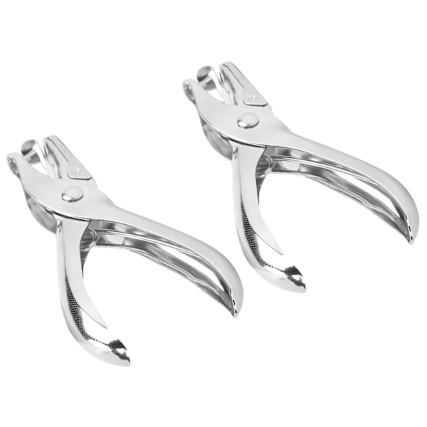 2 stk. Enkelt Hulstans 45 Stål Håndholdt Tøj Billetter Papir Stans Tang 6mm Diameter