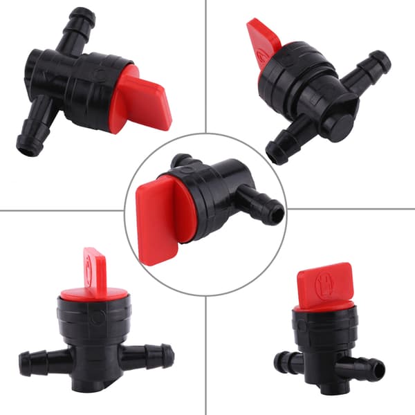 Universal plast 6 mm Inline tænd/sluk brændstofhane Passer til 1/4\" rørslange