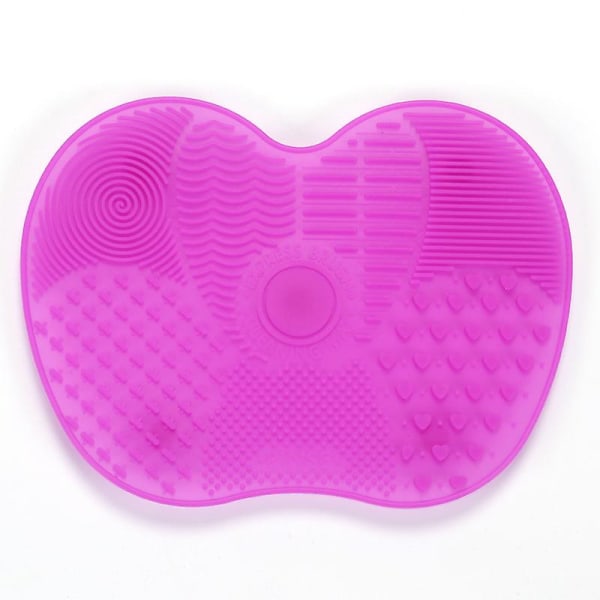 Silikon Makeup Brush Cleaner Pad Make Up Tvättborste Gel rengöringsmatta Dark Purple