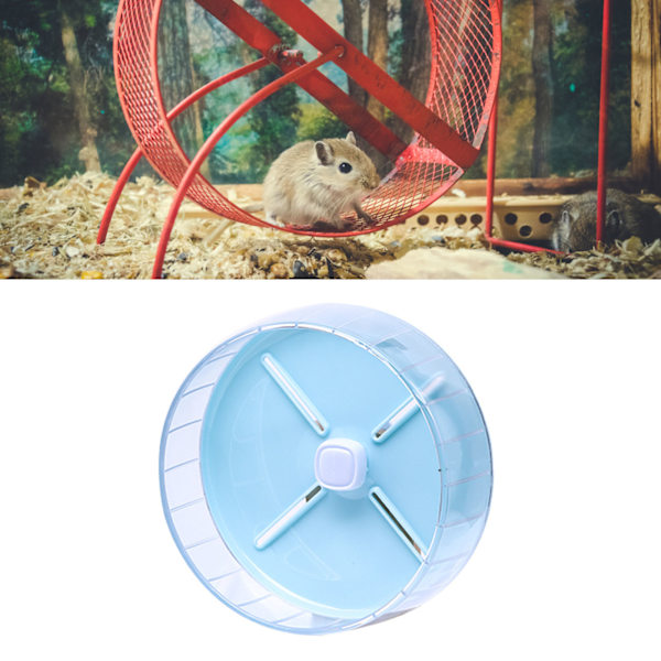 Hamster Träningshjul Tyst Hamsterhjul Leksaker för små husdjur Hamsterbur 20 cm/7.9in blå