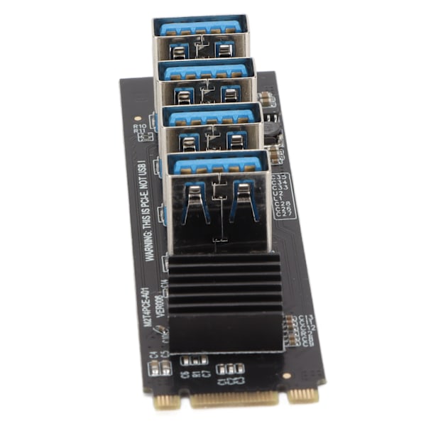 M.2 NVME PCIE 1X -nosto kort M.2 NVME 4 PCIE 1X USB 3.0 -porttiin Lämpösuojaus 4 PCIE-näytönohjaimen laajennus