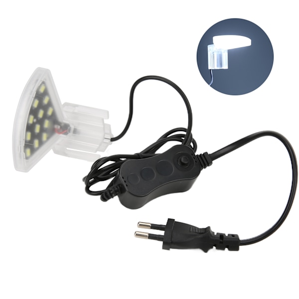 Akvaario LED-valo Akvaario LED-kiinnike Valkoinen valo akvaariovalaistukseen EU-pistoke 220V