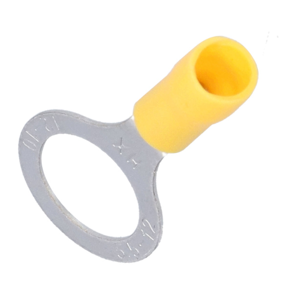 25pcs Ring Terminal Electrical Wire Cable Crimp Connector RV5-12 Accessory Kit Yellow
