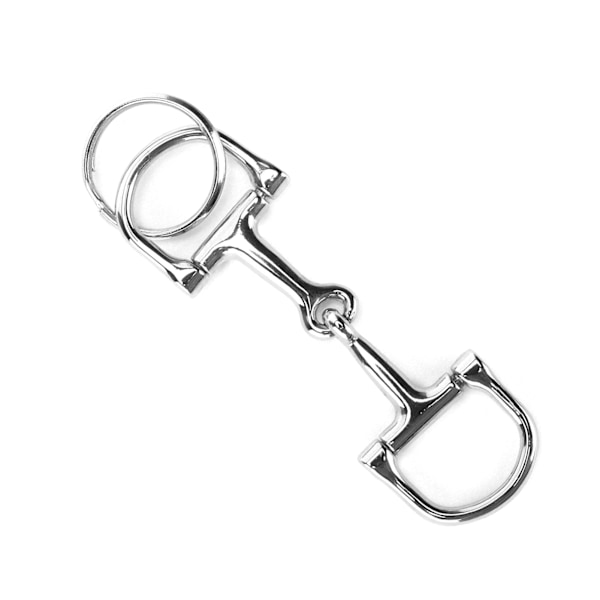 DSformad Snaffle Nyckelring Hållbar Silver DRing ZineAlloy Häst Snaffle Bits Nyckelring