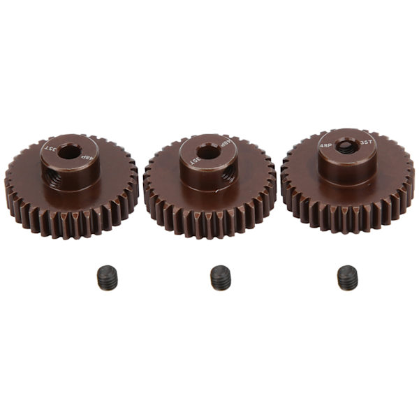 3 kpl timantinpunainen 3,175 mm 48DP 35T moottorivaihde 1/10 RC-auton harjattomalle harjamoottorille