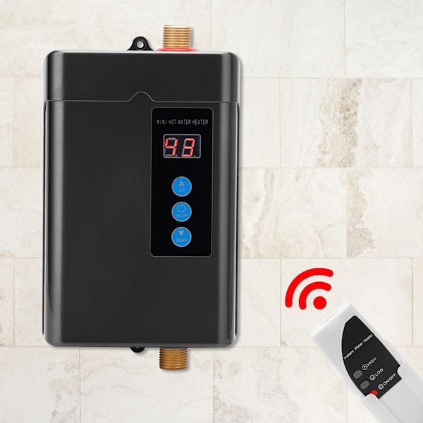 Keittiö Mini Sähköinen Vedenlämmitin Välitön Säiliötön Vedenlämmitin Lämmitin Musta EU-Pistoke 220V 4000W
