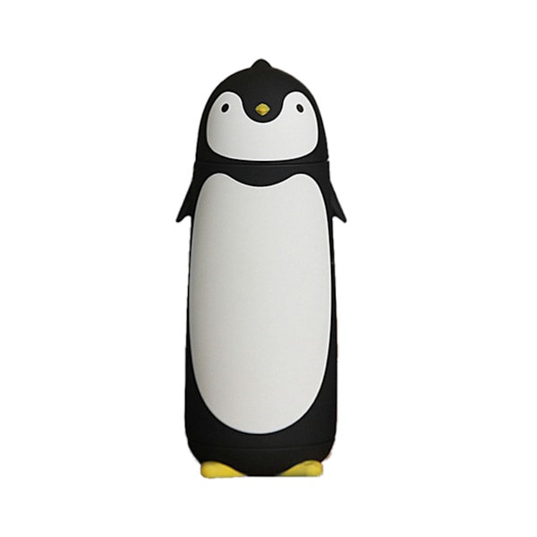 Vattenflaska Penguin Design Värmeisolering 300ml Bärbar vattenkopp för utomhusbruk Svart