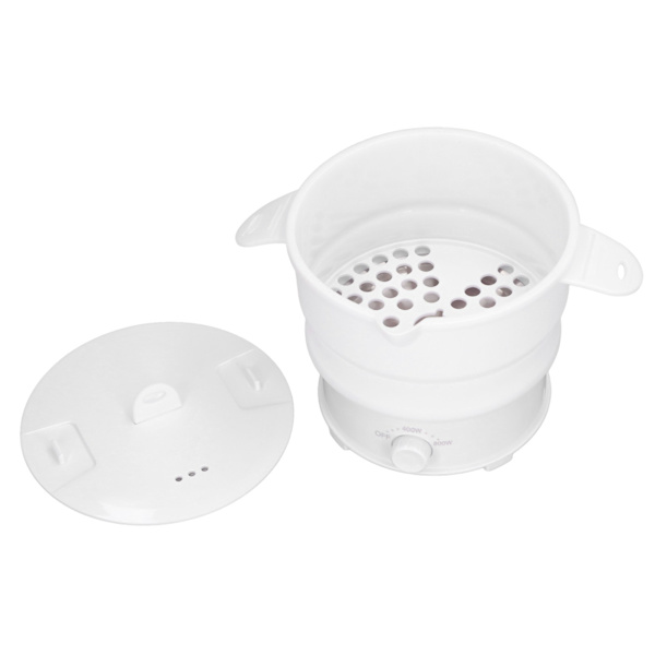 Taitettava Sähköinen Hot Pot -keitin 800W 1,2L Matkakattila Leirintäalueelle Toimistoille Hotelle Nuudeli Puuro Keitto UK-pistoke 220V