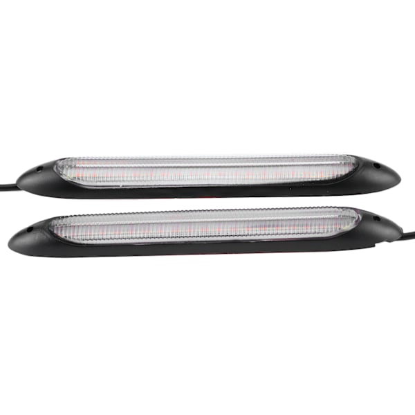 Par LED-dagsljusremsor med blinkersfunktion, vit/gul, vattentät, 15,5 cm / 6,1 tum