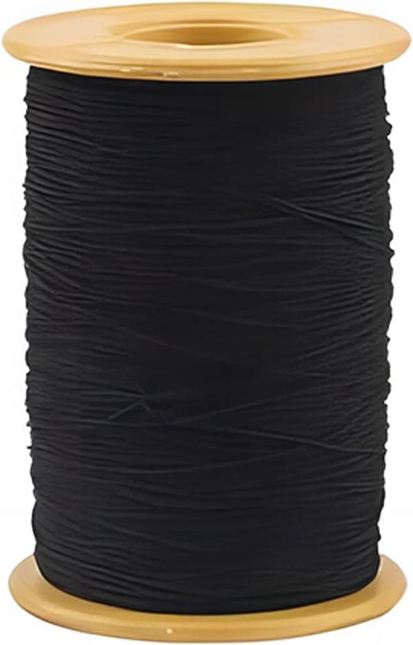 Svart elastisk tråd for søm, 350 meter rynket elastisk tråd for søm, klessøm, håndarbeid, strikking, smykker