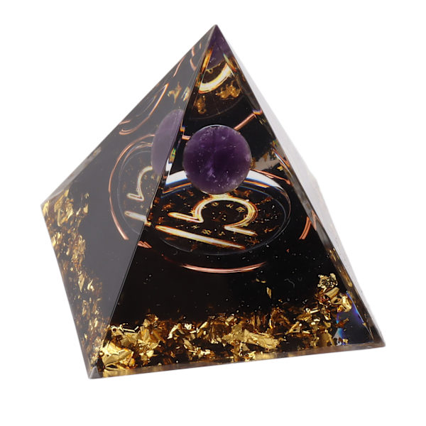 5 cm orgonitpyramid för positiv energiläkning Kristallpyramidmeditation Orgonitpyramider Chakra Zodiac Energy Generator Vågen