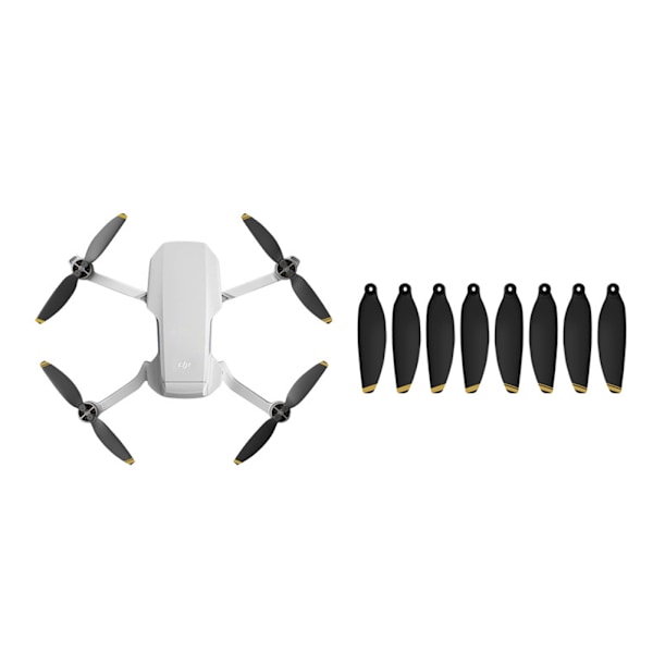 2 par RC Drone 4726F Propeller Ersättning Ljudreducering Passar för DJI Mavic Mini (Guld + Svart)