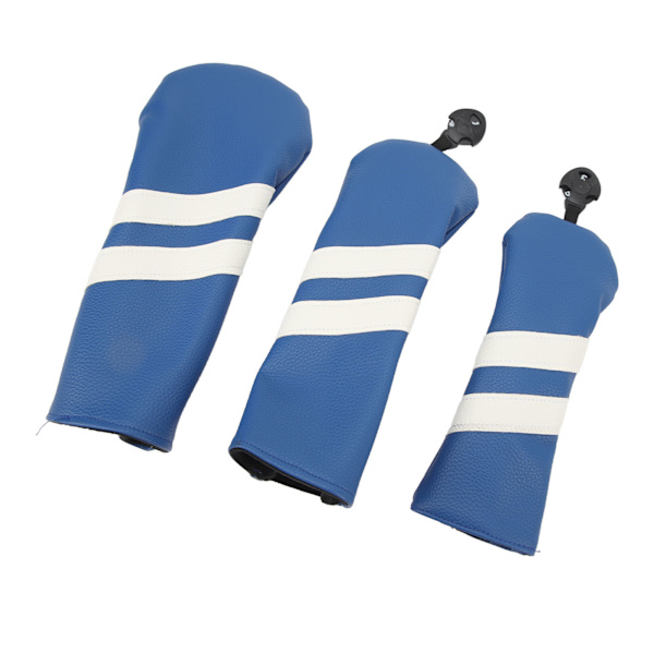 Club Headcover PU Club Covers Wood Fairway Hybrid Roterbar Etikett 3 Storlek Klubbskydd för Sport utomhus Blå