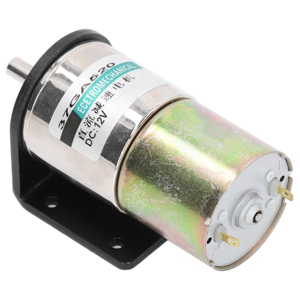 DC-snäckväxelmotor Mikroborstad självlåsande aluminiumlegering Industriell elmotor 12V 10W med hållare 0-50 rpm