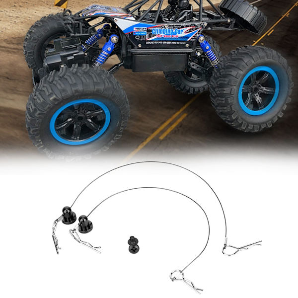 Anti-förlorad karosserikabelklämma med skruvhållare för Traxxas 1/10 RC-bil (svart)