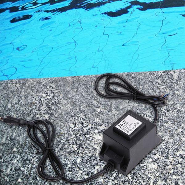 Vandafvisende transformator 12V-udgang til LED-undervandslys pool (EU-stik 220V)