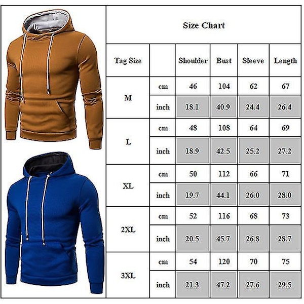 Kuninkaansininen miesten huppari, koko 3XL