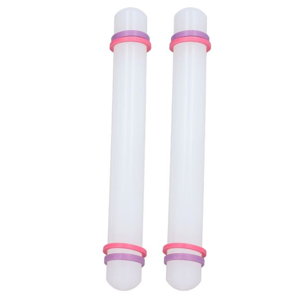 2 stk Plastkjevle Trygg Holdbar Robust Plast Non-stick Overflate Bred Applikasjon Liten Kjevle