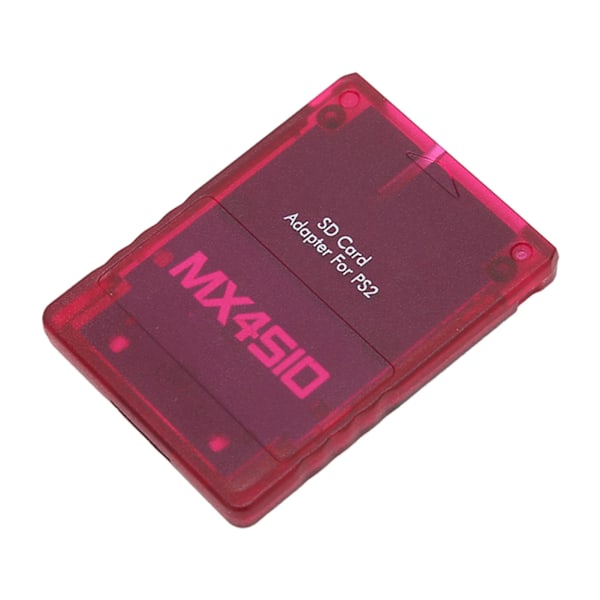 MX4SIO SIO2SD minneskortadapter Handgjord stabil ersättningsminneskortläsare för PS2 Transparent Red