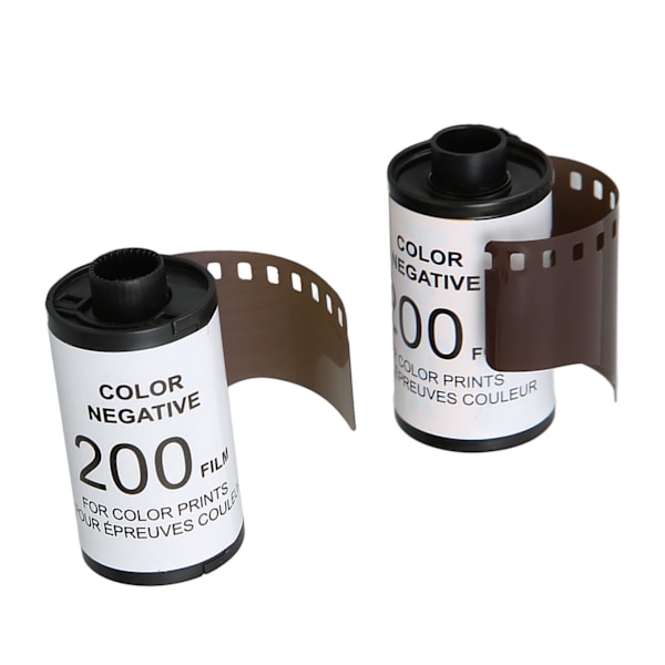 2 rullaa 35 mm:n kameran värifilmiä, 12 kuvaa per rulla, ISO 200 HD, vedenpitävä vintage-kameran värinegatiivifilmi 135-kameroille