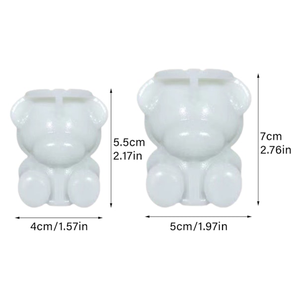 Björn Ice Cube Mold Hem Ice Silikon Ice Galler Söt Kaffe Ice Skulptur Form