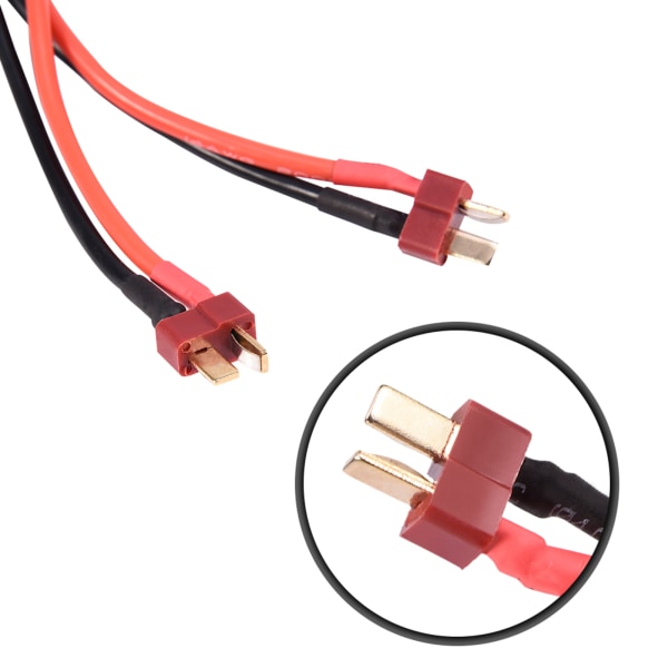 T-liitin Lipo RC -akkupaketin rinnakkaisadapteriliitin 1 naaras 2 uros 14AWG-kaapeli