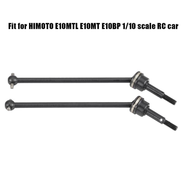 2 stk. Metal Forreste Bageste Universal Drivaksel til HIMOTO E10MTL E10MT E10BP 1/10 RC Bil (Sort)