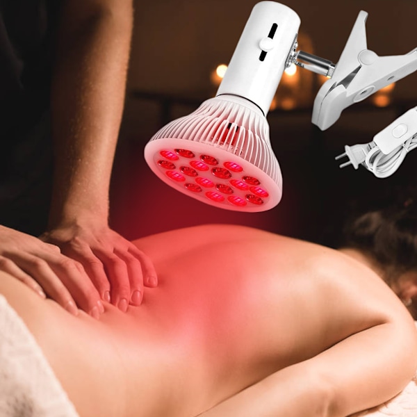 18W LED Ljus Värmelampa Röd Infraröd Värmelampa för Face Body Massager Relief Health Care